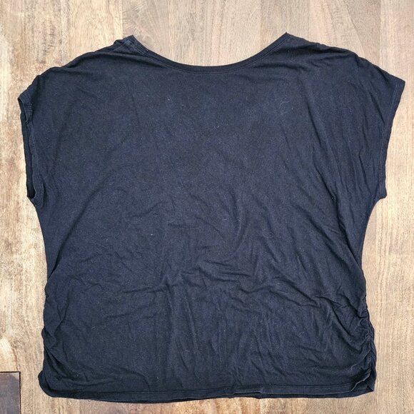 Lane Bryant Top Womens 26/28 Black Side Ruched - Picture 4 of 4